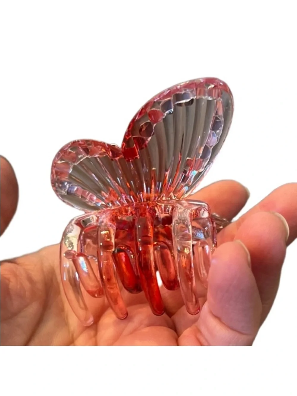 Pink Crystal Butterfly Hair Clip FINAL PRICE DROP